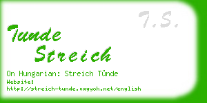 tunde streich business card