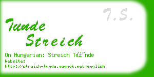 tunde streich business card